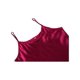 thumbnail image 3 of Camisón de satén con dobladillo con volantes y tirantes de espagueti para mujer INSPIRE CHIC, talla grande, sin mangas, vestido de dormir 3XL burdeos, 3 of 5