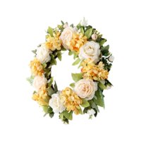 Magideal - Corona De Flores De Flores Artificiales Para La Puerta De La Puerta Delantera Colgando La Oficina Del Festival De Guirnaldas De La Guirnalda Año Nuevo Champán