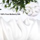 thumbnail image 3 of PiccoCasa 1 Pc Funda de Almohada de Seda de 19 Momme con Cremallera Oculta King Blanco Nieve 20" x 36", 3 of 7