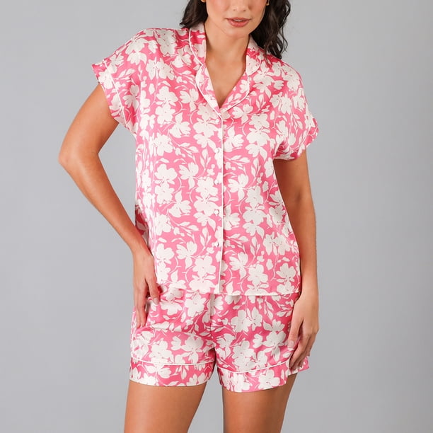 Set Top Camisero + Short Flores Mujer 33832-250