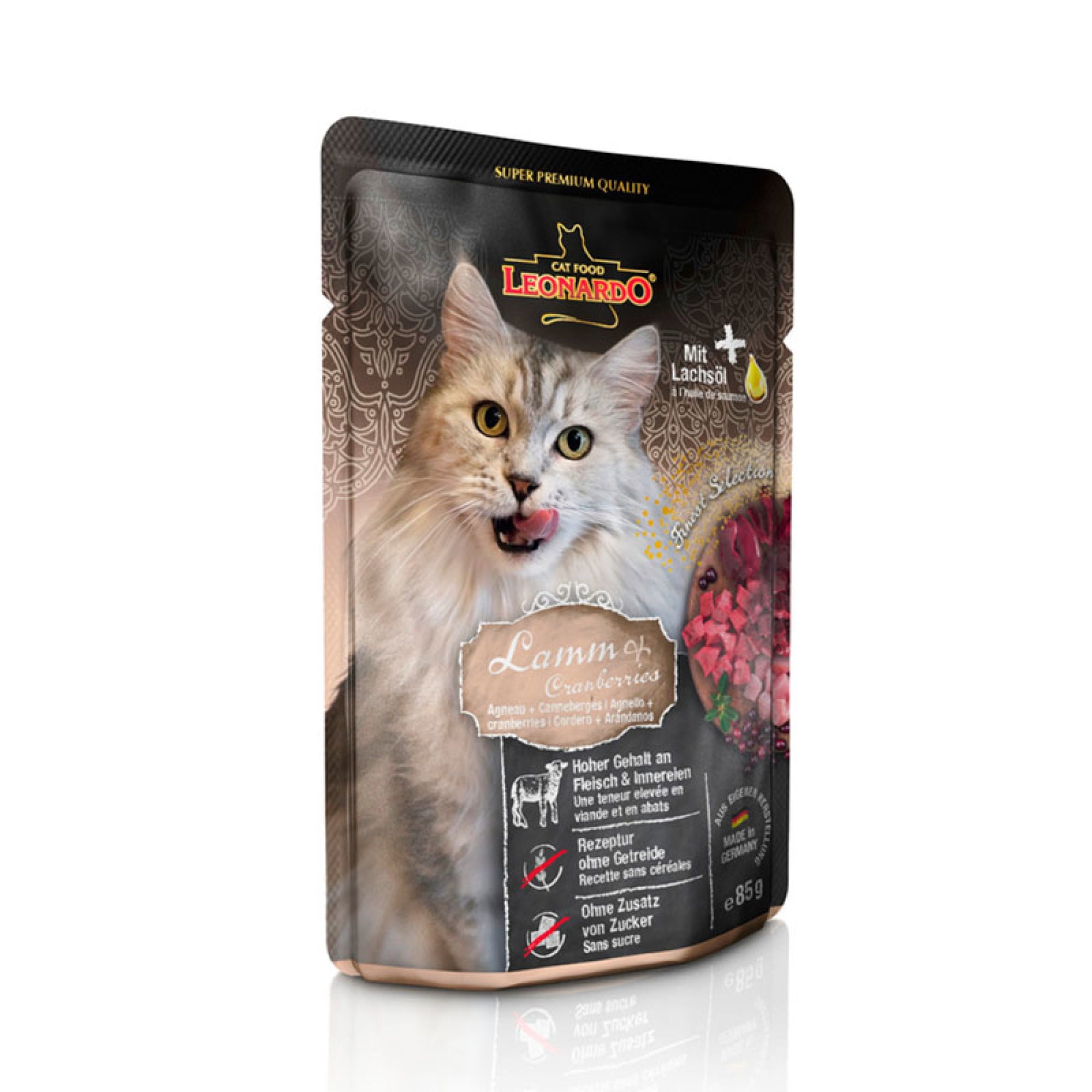 Display 16 unidades Alimento Super Premium Cordero y Arandano Cordero Gato 85gr