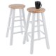 thumbnail image 3 of Juego de 2 piezas de taburetes Counter Stool Winsome Element, color natural y blanco, 24 cm, 3 of 4