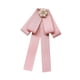 thumbnail image 5 of Broche De Lazo De Cinta, Pajarita Preatada, Corbata De Moda Para Camisa, Uniforme De Estudiante, Rosa, 5 of 5
