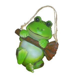 Magideal - Estatua De Jardín De Hadas De Rana Artística, Figurita De Patio, Pasillo, Valla En Maceta, Colgador De Animales, Escultura, Decoración Para Interiores