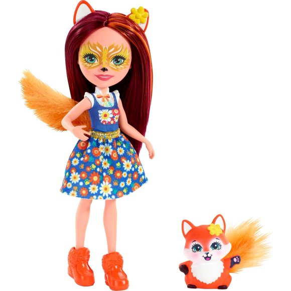Muñeca Mattel Enchantimals Felicity Fox con película, 15 cm, de 3 a 8 años