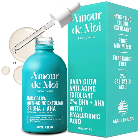 Exfoliante Amour De Moi ADM AHA BHA Líquido 60 ml de ácido salicílico al 2%