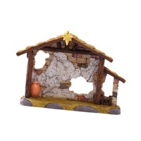 Bothyi - Pesebre Navideño Vacío Para Exhibición De Sobremesa, 8,5 Cm De Alto