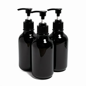 Wakeshome - Set De Dispensadores Negros Con Soporte De Pared