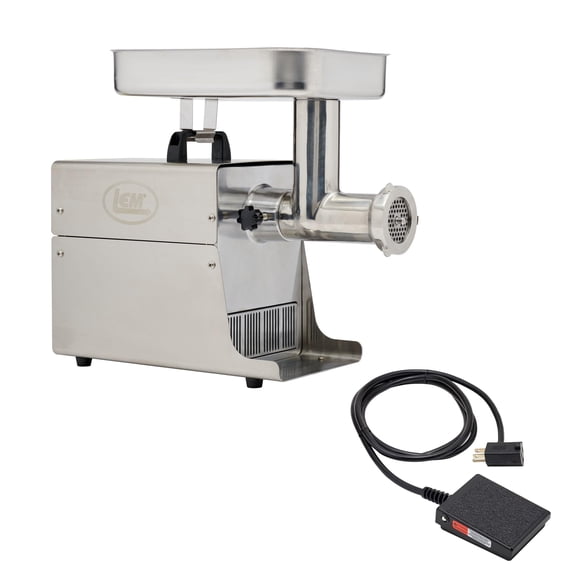 Picadora de carne LEM BigBite #8 0,5 HP de acero inoxidable 110 V