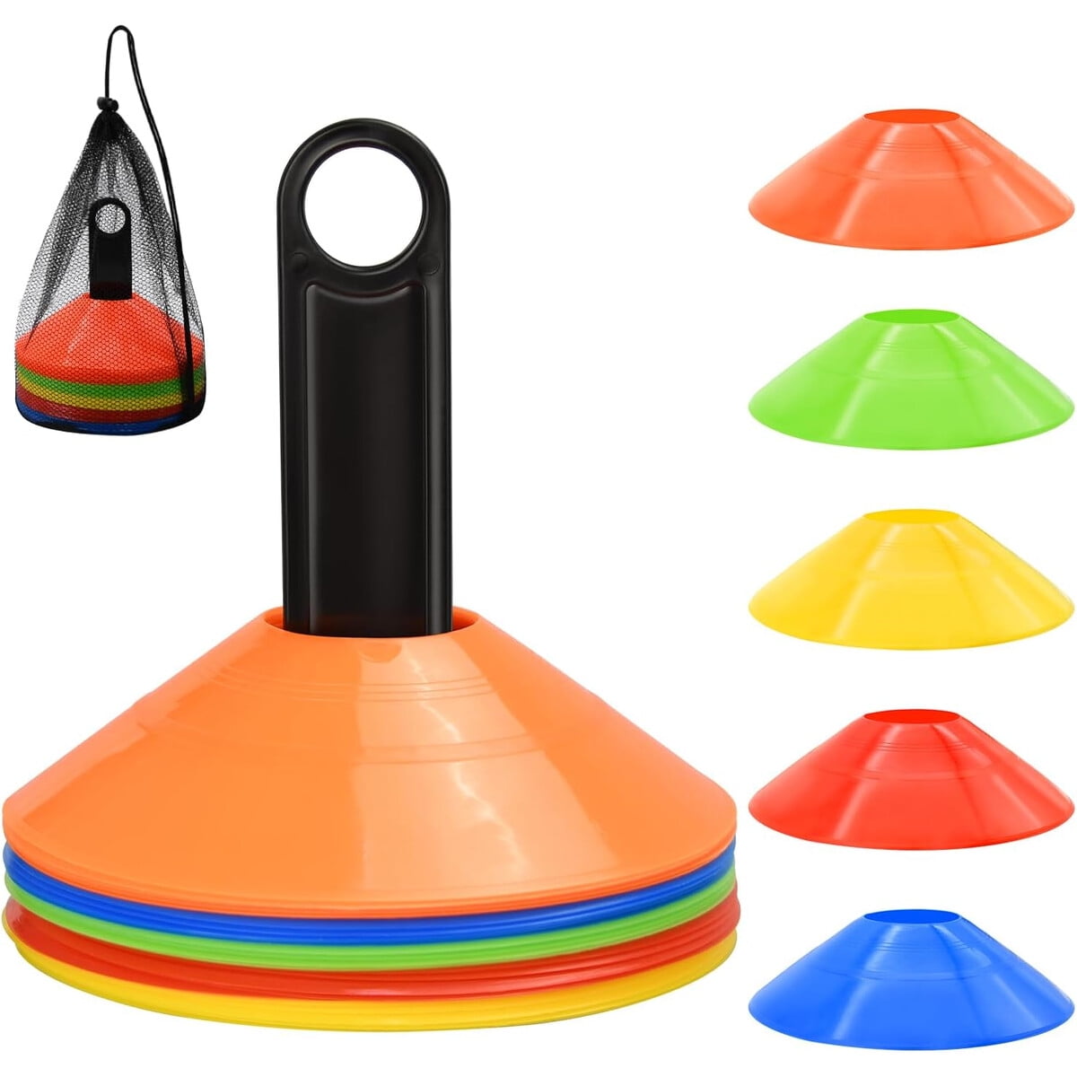 Conos Agilidad Fgbnm 25 Unidades Pe Colores Bolsa Entrenamiento