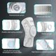 thumbnail image 5 of Rodillera Kuangmi Talla Media Blanca Izquierda con Almohadilla de Gel, 5 of 7