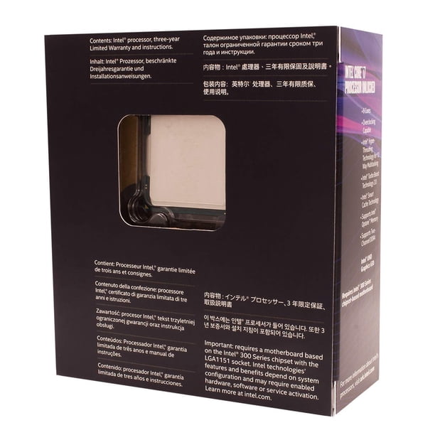 Procesador Intel Core i7-8700K 6 núcleos 4,7 GHz LGA1151 300 95 W