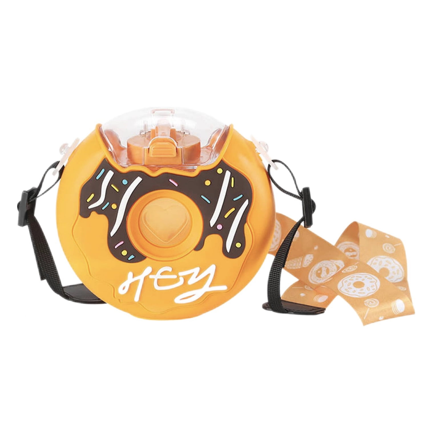 Santú Home & Deco - Botella De Agua Para Niños Donut Naranjo