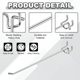 thumbnail image 3 of Uxcell 12 Pcs Ganchos para Tablero de Clavijas, Kit de Ganchos para Tablero de Clavijas de 7.9 Pulgadas Compatible con Tablero de Clavijas de 1/5" para Garaje, 3 of 7