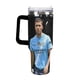 thumbnail image 3 of Rodri Vaso aislado de acero inoxidable con asa, diseño temático, regalo para familia, amigos y fans; incluye pajita y encaja en el portavasos estándar, 40 oz, 3 of 6