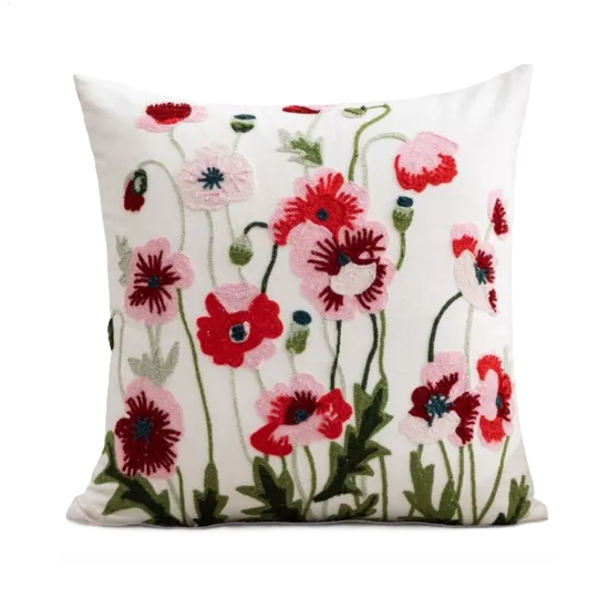Genérico - Fundas De Cojines Bordadas A Elección 45X45 Diseño 43 Color Blanco