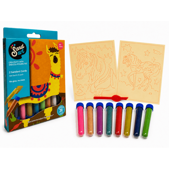 Kit Arte con Arena Caballos | SandArt | Manualidades Niños Sin Pantallas | MP7