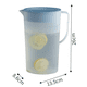 thumbnail image 2 of Jarra de plástico con tapa, ecológica, para mezclar bebidas, agua caliente/fría, limonada, zumo, té helado, tetera., 2 of 5