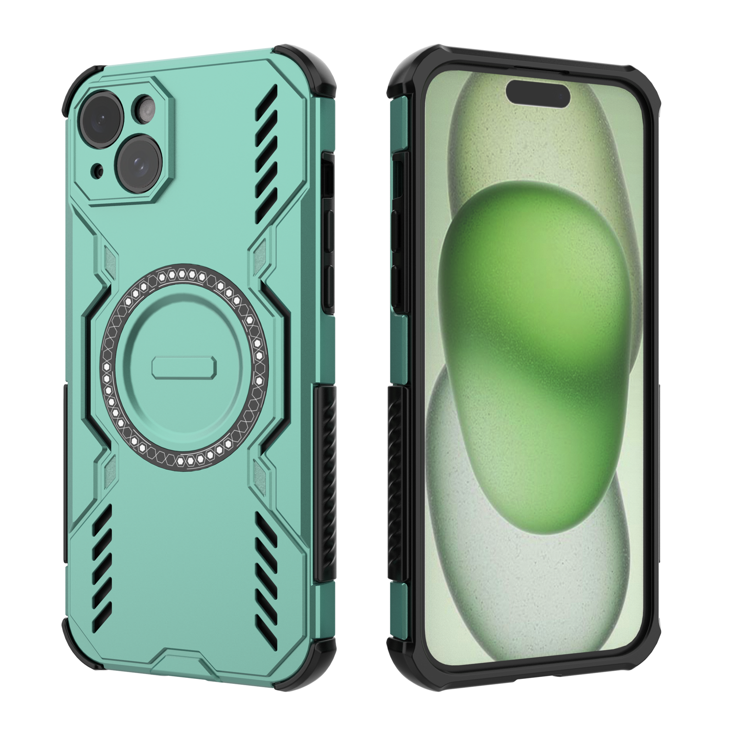 Funda Foxdock Para Iphone 15 Plus , Magnética, Resistente A Golpes, Con Soporte, Unisex, Carga Inalámbrica