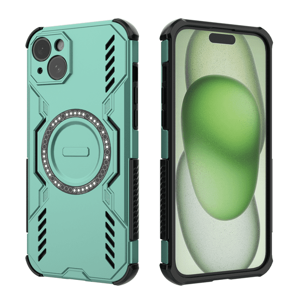 Funda FOXDOCK para iPhone 15 Plus , magnética, resistente a golpes, con soporte, unisex, carga inalámbrica