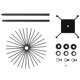 thumbnail image 4 of Expositor giratorio de joyería de metal QWORK de 3 niveles, 4 of 8