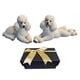 thumbnail image 4 of Caniche Perro Estatua Animales Estatuilla Sala De Estar Oficina Decoración Blanco, 4 of 5