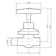 thumbnail image 2 of Llave Paso Campana Cr/Cruz So-So 3/4", 2 of 2