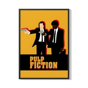 Creango - Cuadro Poster Enmarcado Pulp Fiction Diseño 4 Decorativo