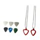thumbnail image 5 of Collar De Silicona Con Soporte Para Púas De Guitarra, Colgante Para Guitarra Eléctrica, Color Rojo, 5 of 5