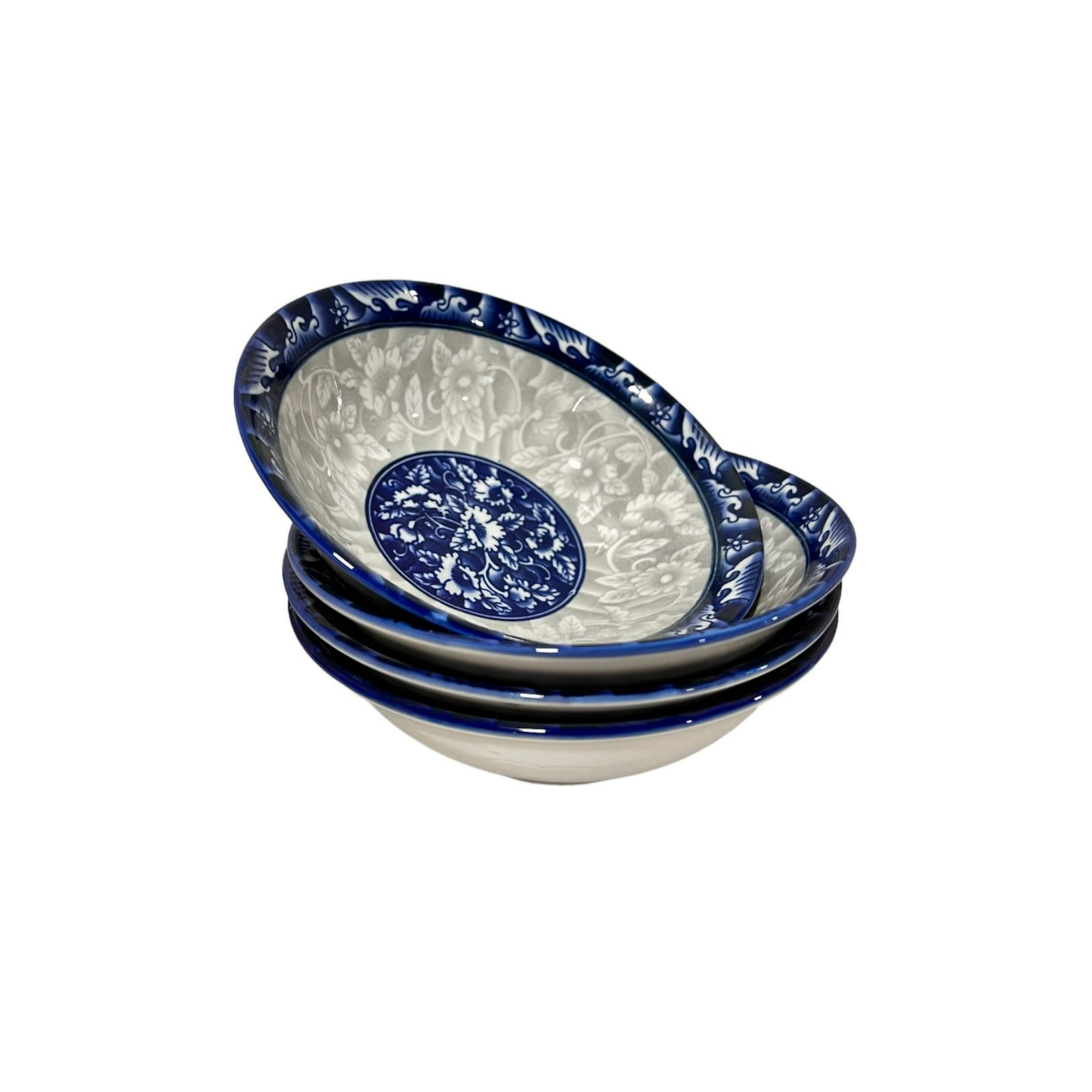 Oem - Pack 4 Plato Bowl Sopero Decorativo Diseño Asiatico Flores