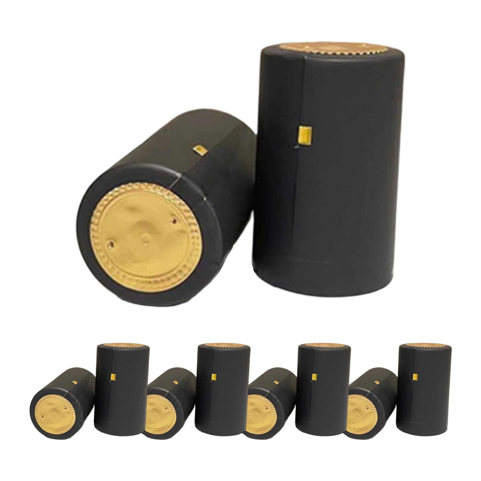 Bothyi - 100 Tapas Para Botellas De Vino, Fundas Para Botellas, Para Uso Doméstico, Cocina Y Bodegas, Color Negro.