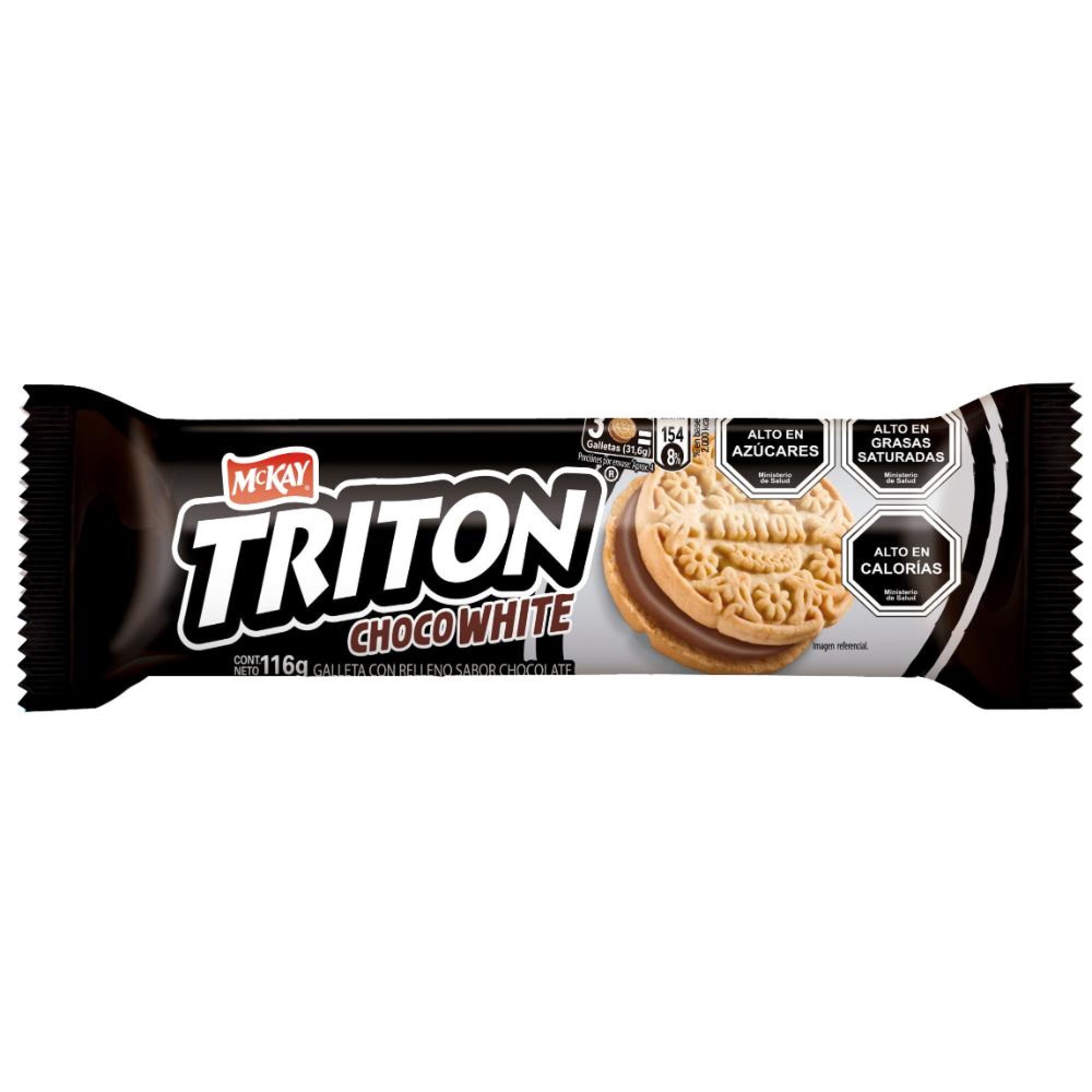 Galleta Rellena Sabor Chocolate Triton Chocowhite