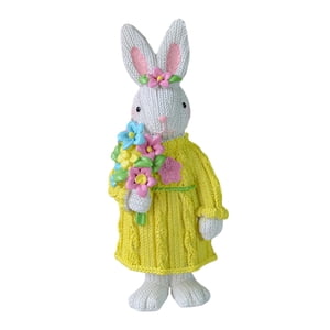 Bothyi - Estatuilla De Conejo De Resina En Miniatura, Estatua De Conejito De Animales De Pascua, Decoración De Escritorio, Manualidades Amarillas