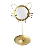 El Edén - Espejo De Color Dorado, Diseño De Cara De Gato