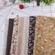 thumbnail image 4 of 7 piezas de tela de algodón de 25 x 25 cm, cuadrados surtidos, precortados, juego de ropa de cama, paquete de cuartos, color café, 4 of 8