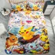 thumbnail image 1 of Japan Anime Pokemon Pikachu Comforter Duvet Cover Bedding Sets for Students Teens Quilt Cover Pillowcases Kids Birthday Gift Bed Sheets, 1 of 5
