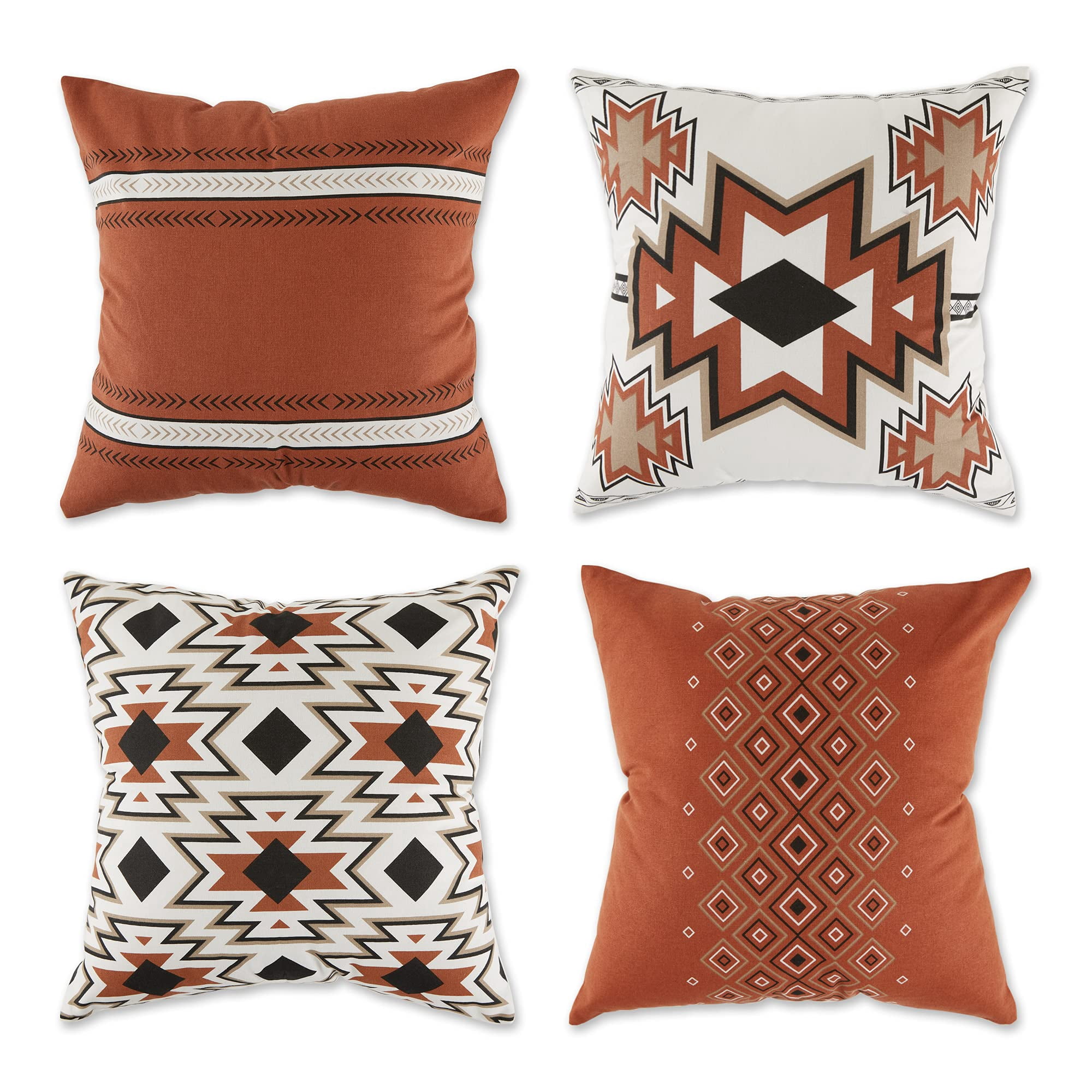 Fundas Para Cojines Decorativos Dii 46x46 Cm Clay Aztec, Paquete De 4