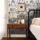 thumbnail image 2 of 1 Roll Vintage Peel And Stick Floral Wallpaper Removable White/Black Sticker Self Adhesive Mural 17.72in*39.37in Home Decor, 2 of 2