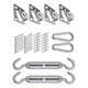 thumbnail image 1 of X3 Kit Anclaje Toldo Vela Tensores Tarugo Sujetadores Rombo Color Plateado Kit De Anclaje, 1 of 8