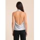 thumbnail image 2 of Blusa Top Halter De Satín Espalda Descubierta Elegante Mujer gris Talla Única, 2 of 4
