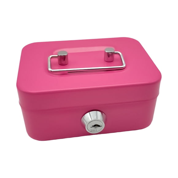 Caja De Efectivo Con Cerradura, Manija De Metal, Caja De Almacenamiento Con Cerradura De Metal, Caja De Seguridad Con Llave