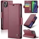 thumbnail image 1 of CaseMe tipo cartera iPhone 15 con cierre magnético, RFID, tarjetero, soporte, carga inalámbrica, 1 of 5
