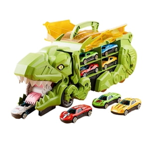 Magideal - Camión De Transporte De Dinosaurios, Camión Devorador De Dinosaurios, Portátil, Novedad, Vehículos De Dinosaurio, Juego De Juego Para Niños Y Niñas Verde