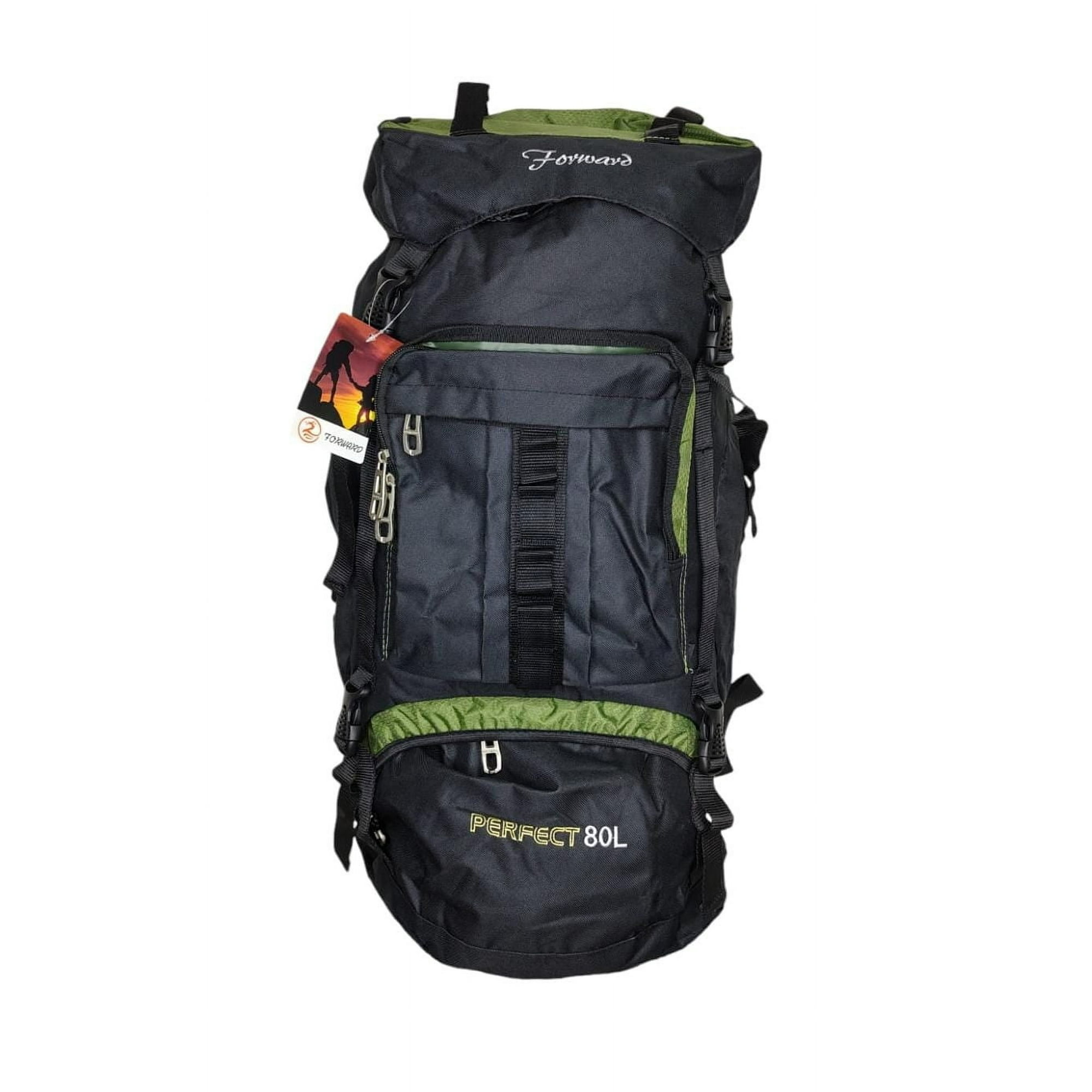 Empresas Gillibrand - Mochila De Camping 80 Litros 65x40x20 Cm Negro Con Verde