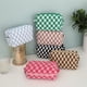 thumbnail image 4 of Bolsa de maquillaje a cuadros, bonita bolsa de cosméticos con cremallera, bolsa de viaje suave para artículos de tocador, suministros de oficina, cosméticos, maquillaje, accesorios de viaje., 4 of 5