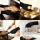 thumbnail image 2 of Guantes de Horno de Silicona, Guantes de Cocina Resistentes al Calor con Tejido, Agarre Flexible para Hornear, Asar, Juego de Guantes de Cocina 2 Piezas Fuego Negro 12.6x5 pulgadas, 2 of 6