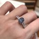 thumbnail image 5 of Anillos de Moissanita Azul Real de 2 Quilates para Mujer Color D Claridad VVS1 Anillo de Compromiso de Moissanita Anillos de Promesa de Plata Esterlina 925 para Ella Talla 5-9, 5 of 9