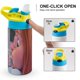 thumbnail image 4 of Leo Botella de Agua con Tapa Pop Top de Un Toque, Acero Inoxidable, a Prueba de Fugas, para Deportes, Botella Infantil azul 12 oz, 4 of 6