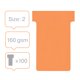 thumbnail image 2 of Tarjetas T NoBo Tamaño 2 Naranja Paquete de 100, 2 of 9