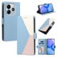 thumbnail image 1 of Funda Tricolor con Ranuras para Xiaomi Xiaomi Poco M7 Pro 5G, Azul Claro, 1 of 6